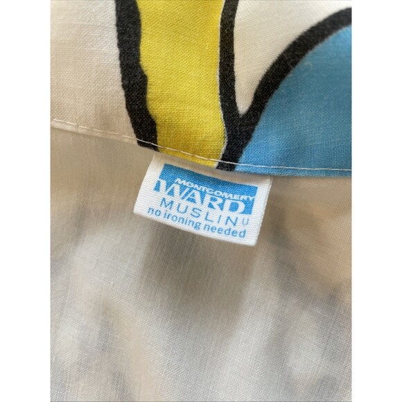 Vintage Peanuts Sheet 60s Twin Flat 66x104 Montgomery Ward Muslin Snoopy Charlie - Picture 9 of 10